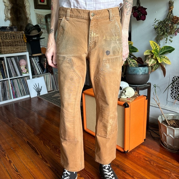 Carhartt Other - Carhartt Double Knee Tan Utility Relaxed Fit Work Pants ~ Size 31 x 29
